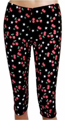 Leggings Kirschen & Sterne Schwarz