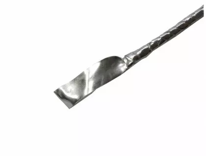 Faux Leather Crop Silvery
