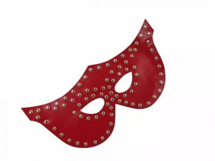 Venezianische Maske - Nieten - Rot