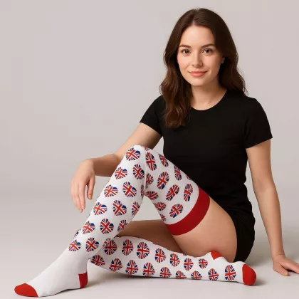 Over Knee Strümpfe United Kingdom Herze