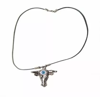 Gothic Halskette Stier mit blauem Auge