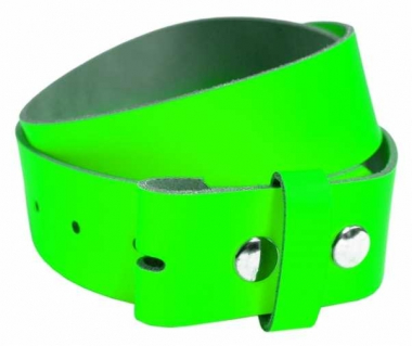 Leather Belt without Buckle - Neon Green