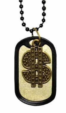 Cool dogtag with dollar sign