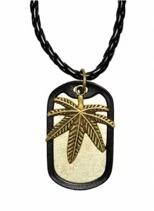 Dogtag Canabisblätter