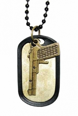 Cool dogtag with a gun