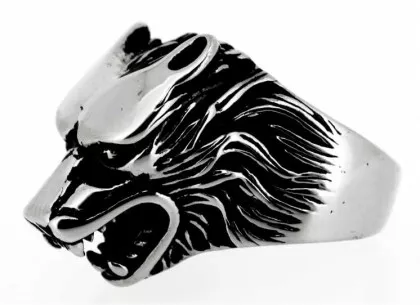 Edelstahlring Set - Löwe
