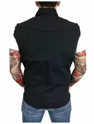 Worker Shirt Uni Schwarz