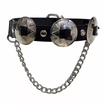Leder Stiefelbänder - Conchos