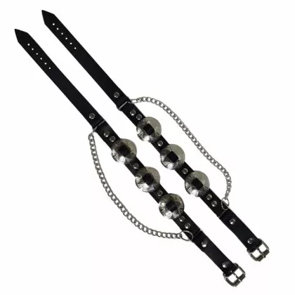 Leder Stiefelbänder - Conchos
