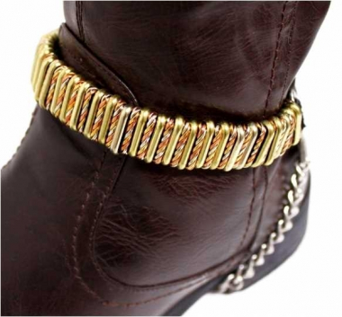 Leather Bootstrap - Iron Rings