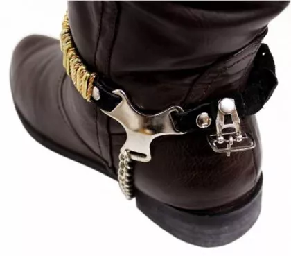 Leather Bootstrap - Iron Rings