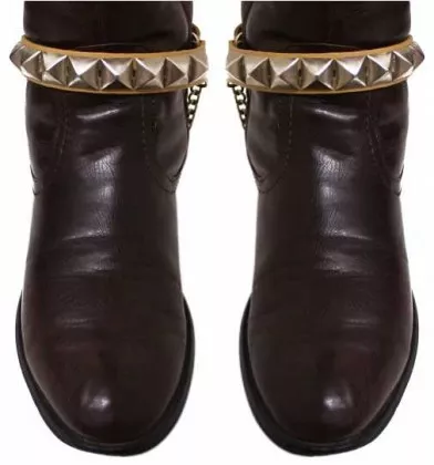 Leather Bootstraps - Pyramid Studs