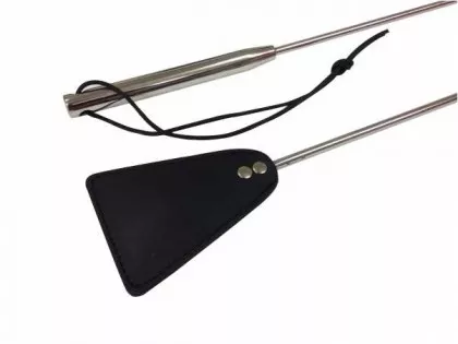 Edelstahlgerte mit Lederschlag