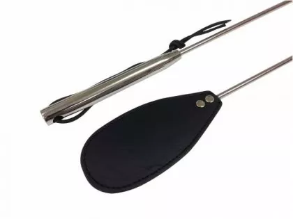 Edelstahlgerte mit Lederschlag II
