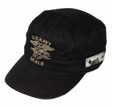 Star with Wings Black Navy Cap