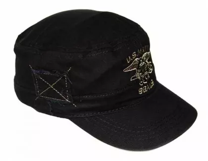 Star with Wings Black Navy Cap