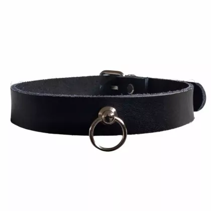 Uni & Ring 1,8 cm Leder Choker