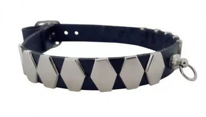 Choker Hexagon Nieten & Ring