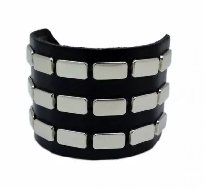 Armband 3 Reihen Flach Nieten
