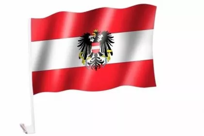 Autofahnen Österreich mit Wappen