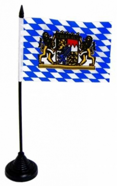 Table Flag Bavaria Emblem