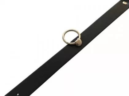 Lederfesselband - Uni mit Ring