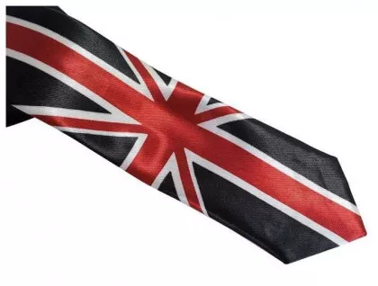 Schwarze Krawatte mit Großbritannien Flagge