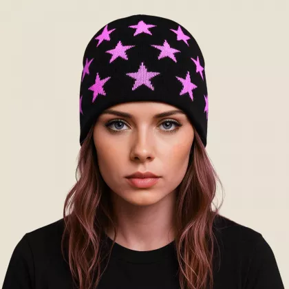 Pink Stars Beanie