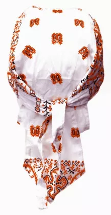 Bandana Kopftuch Paisley Weiß Braun