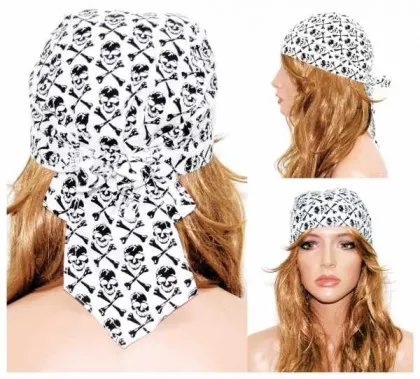 Kopftuch mit Totenköpfen Bandana