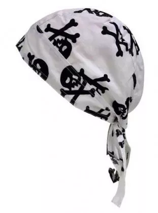 Bandana mit Schwarzen Totenköpfen