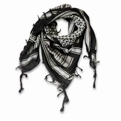 Shemagh Halstuch Schwarz Weiß