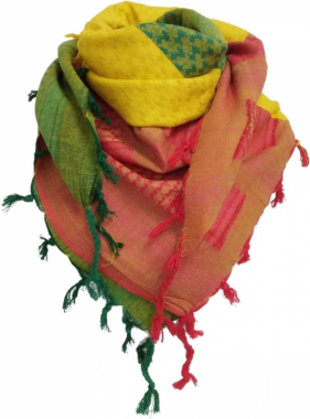 Tactical Shemagh Scarf Green Yellow Orange