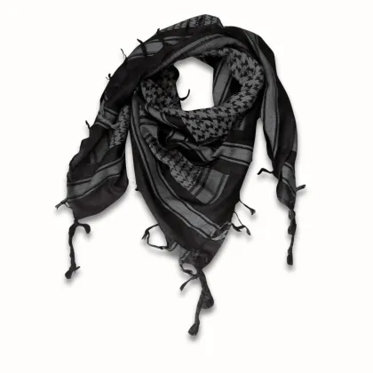 Shemagh Halstuch Schwarz Grau