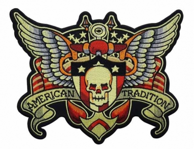 Embroidered Patch - Skull American Tradition