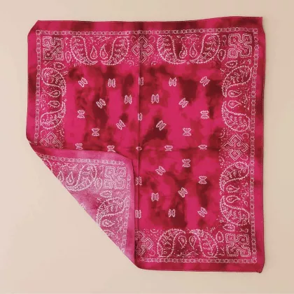 Bandana Halstuch Magenta Batik Paisley