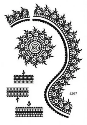 Temporäres Tattoo Set in Schwarz