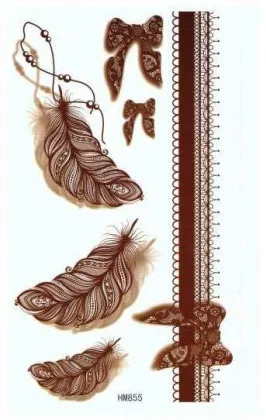 Henna Tattoo Aufkleber Braun