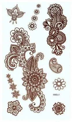 Flash Tattoo Sticker Braun