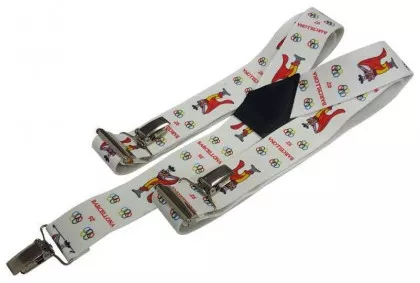 White Barcelona Suspenders