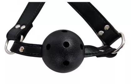 Schwarzer Fetisch Ballknebel