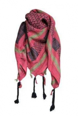 Tactical Shemagh Scarf Magenta Green Black