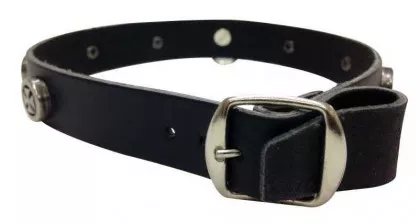 Eiserne Kreuze mit Ring Leder Choker