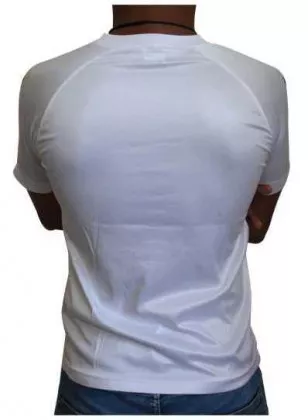 Weißes Unisex T-Shirt Schlangenhaut - Braun