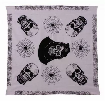 Bandana Head Wrap Scarf Spiders & Skulls