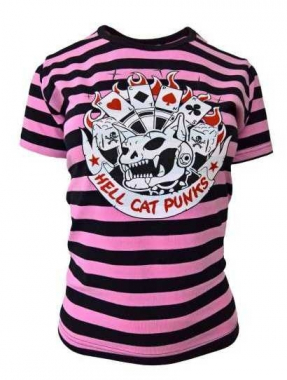 Skinny Top Pink Hell Cat Punks