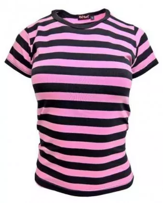 Streifen Top Pink