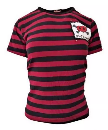 Streifen Top Rot Evil Heart
