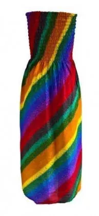 Boho Regenbogen Bandeau Kleid