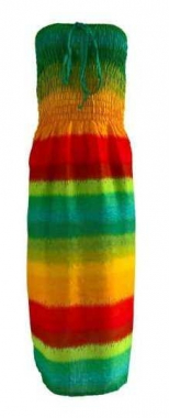 Boho Bandeau Dress Rainbow